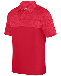 Augusta Drop Ship Adult Shadow Tonal Heather Polo