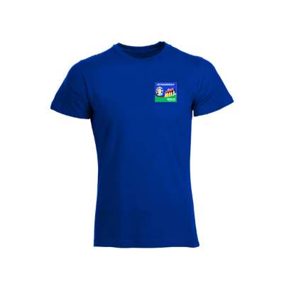 Blaue T-Shirts - Buntes Logo